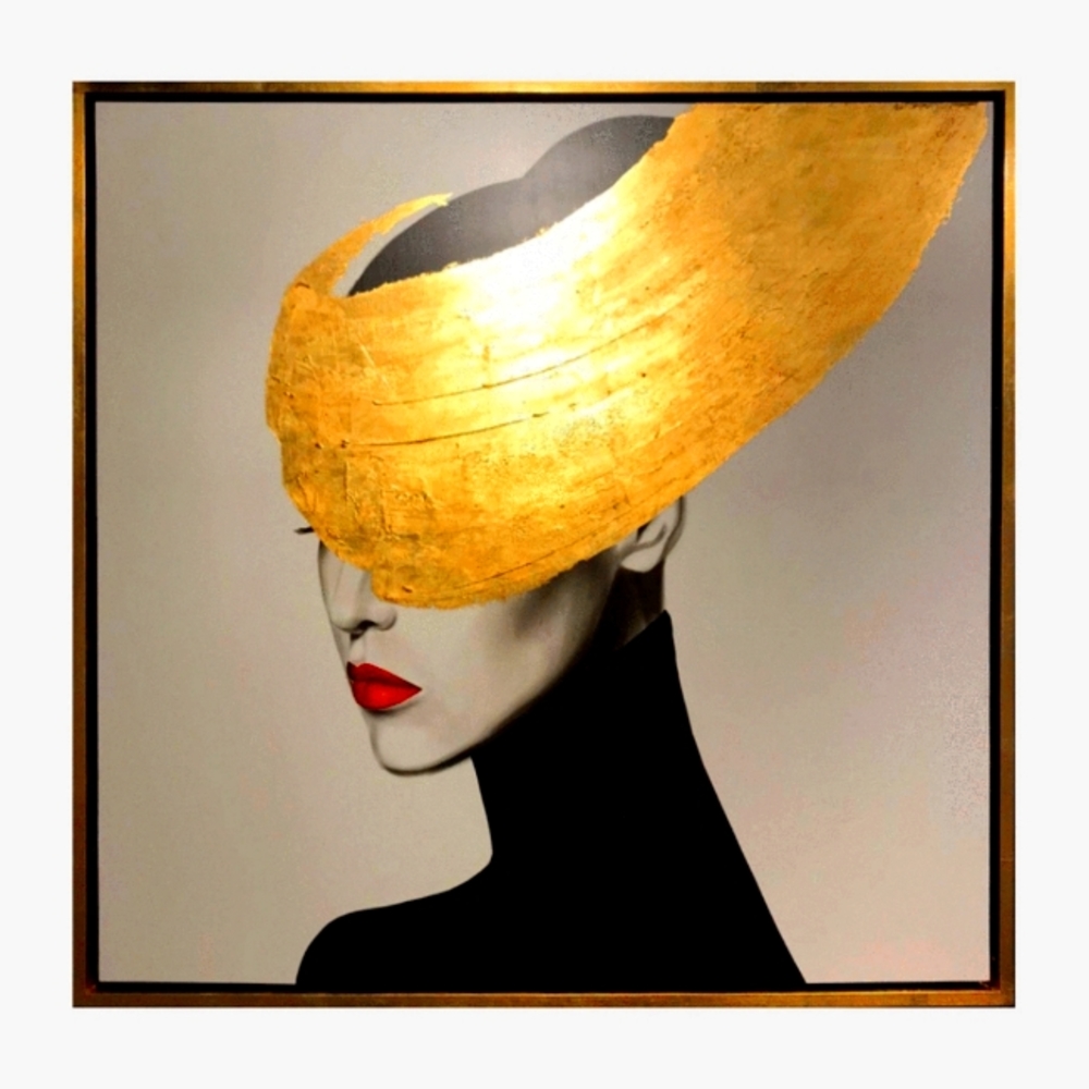 Hand painted gold woman